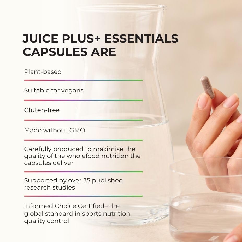 Juice Plus+ Vegetable Blend: with Broccoli, Parsley, Tomato & More - Plant-Based, Vegan, Gluten-Free, Non-GMO, Kosher - for Heart, Immune, Cognitive & Skin Health - 1 Bottle (60 Servings) Juice Plus+ Au supplements