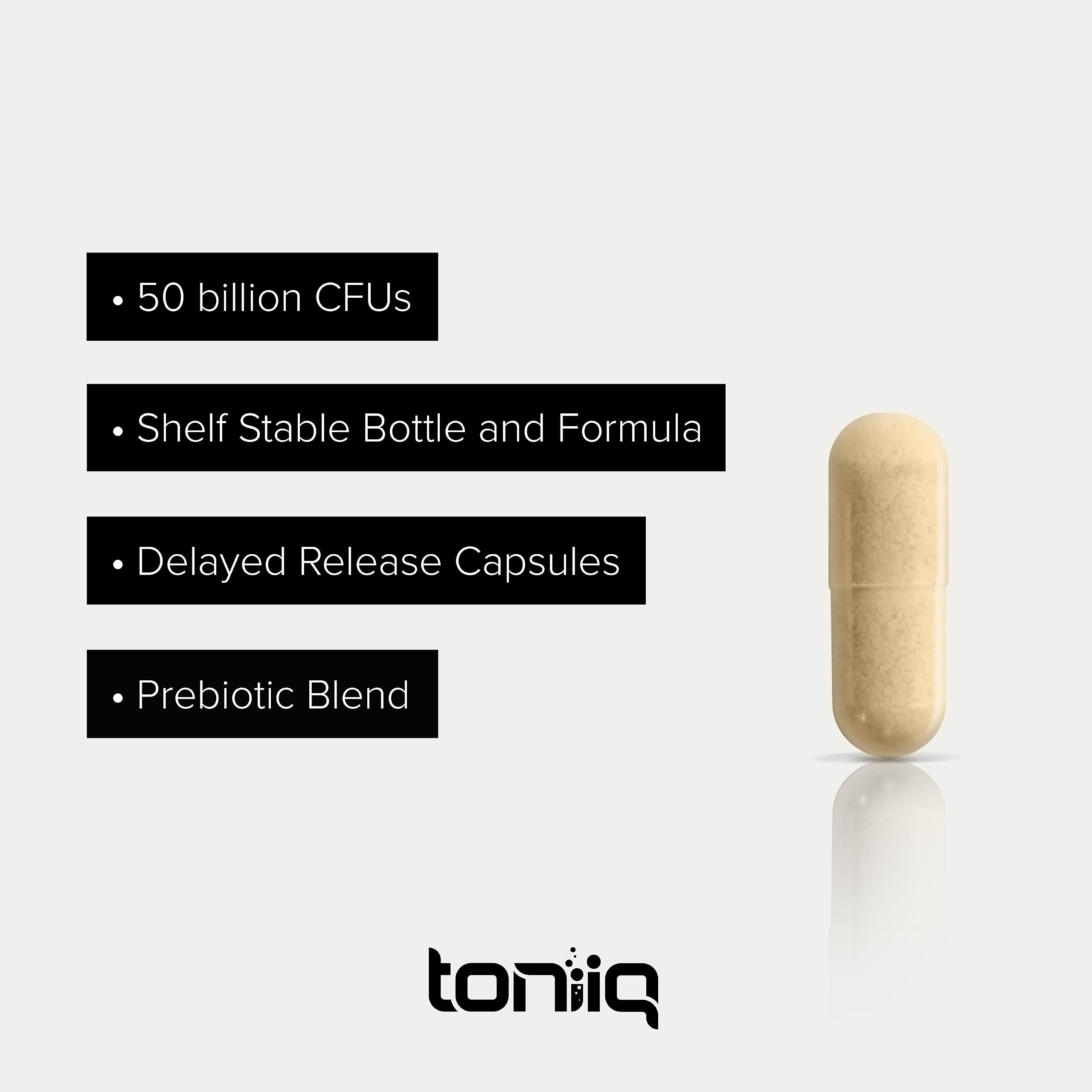 Toniiq 50 Billion CFU Lactobacillus Reuteri Probiotic 50mg per Serving - L Reuteri Probiotics - Highest CFU Count Lactobacillus Reuteri Probiotic - 60 Vegetarian Capsules - 60 Servings Toniiq Au supplements