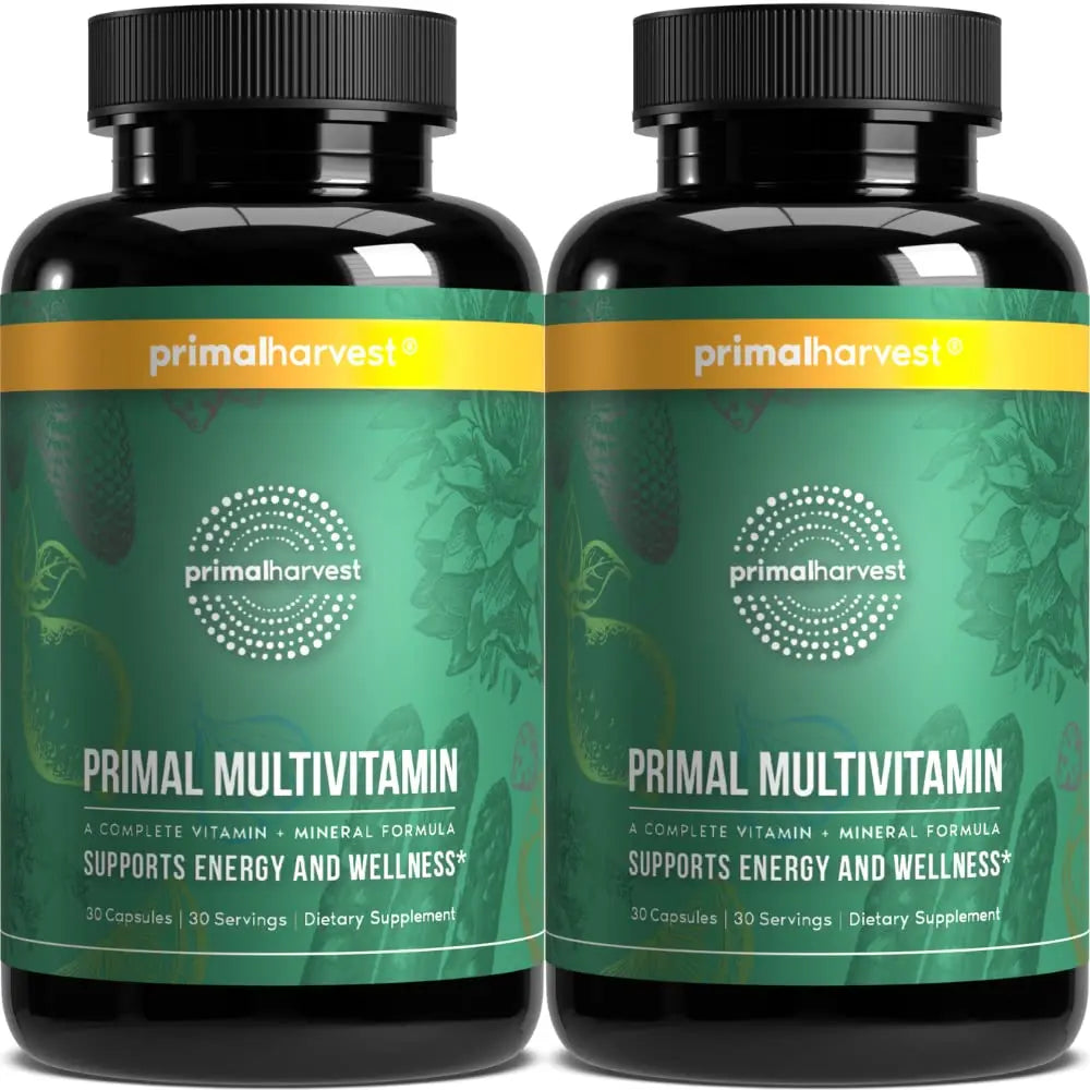 Primal Harvest Primal Multivitamin - Daily Multi-Vitamin Supplement with 21 Essential Vitamins & Minerals for Women & Men (2 Pack (30 Count)) Primal Harvest Au supplements