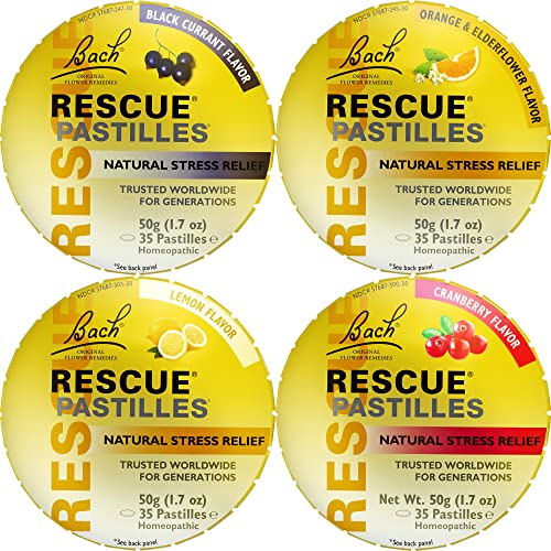 Bach RESCUE Pastilles Variety Pack Natural Stress Relief Lozenges RESCUE Au supplements