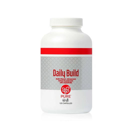 PURE Daily Build | 120 Capsules | Advanced Multivitamin Supplement | Enhanced with Essential Vitamins, Minerals PUREAU supplements
