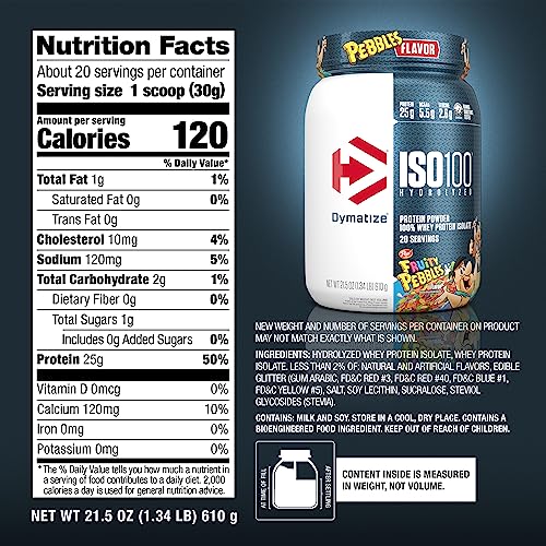 Dymatize ISO100 Hydrolyzed Protein Powder, 100% Whey Isolate, 25g of Protein Dymatize Au supplements