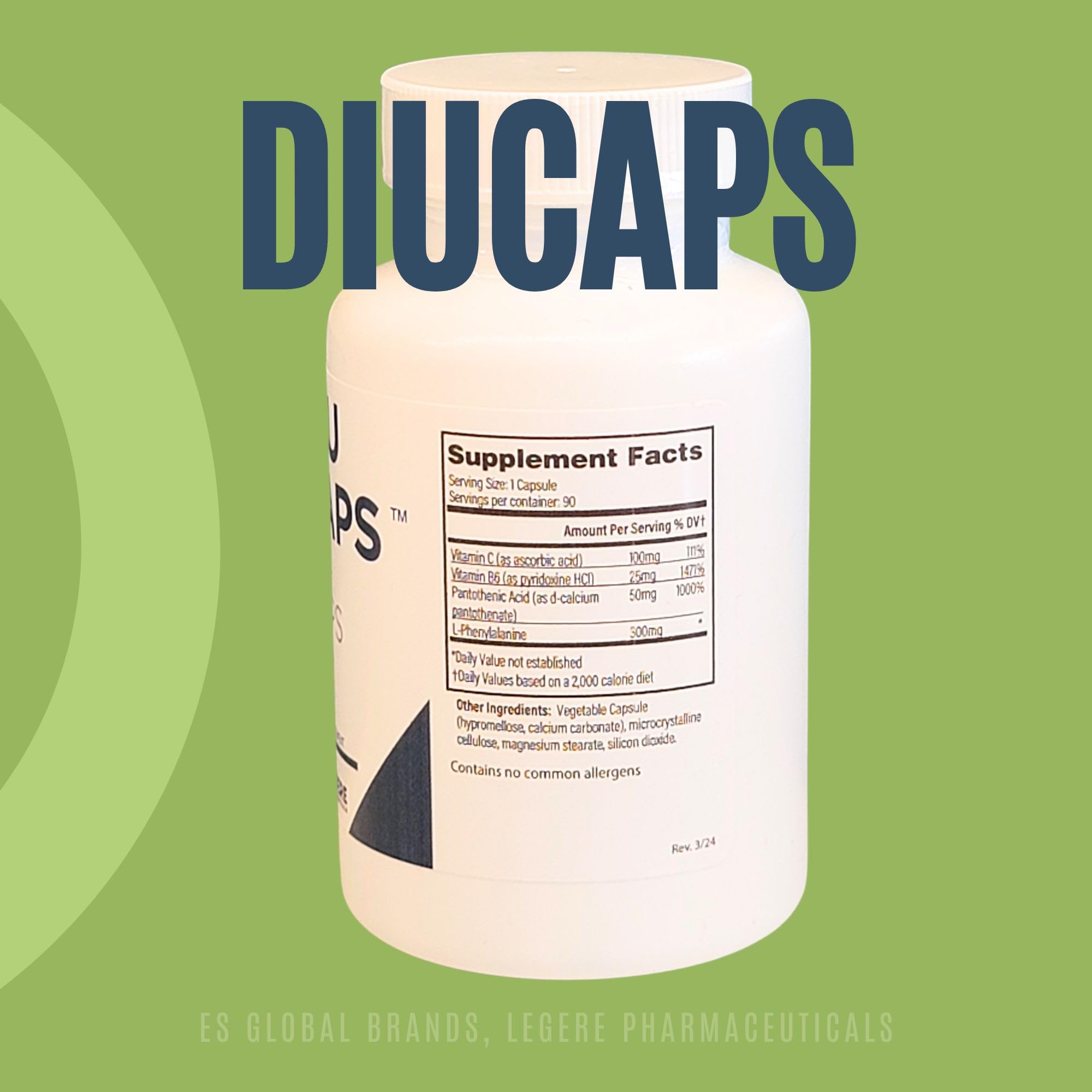 Legere Pharmaceuticals Diucaps 90 Capsules Legere Au supplements