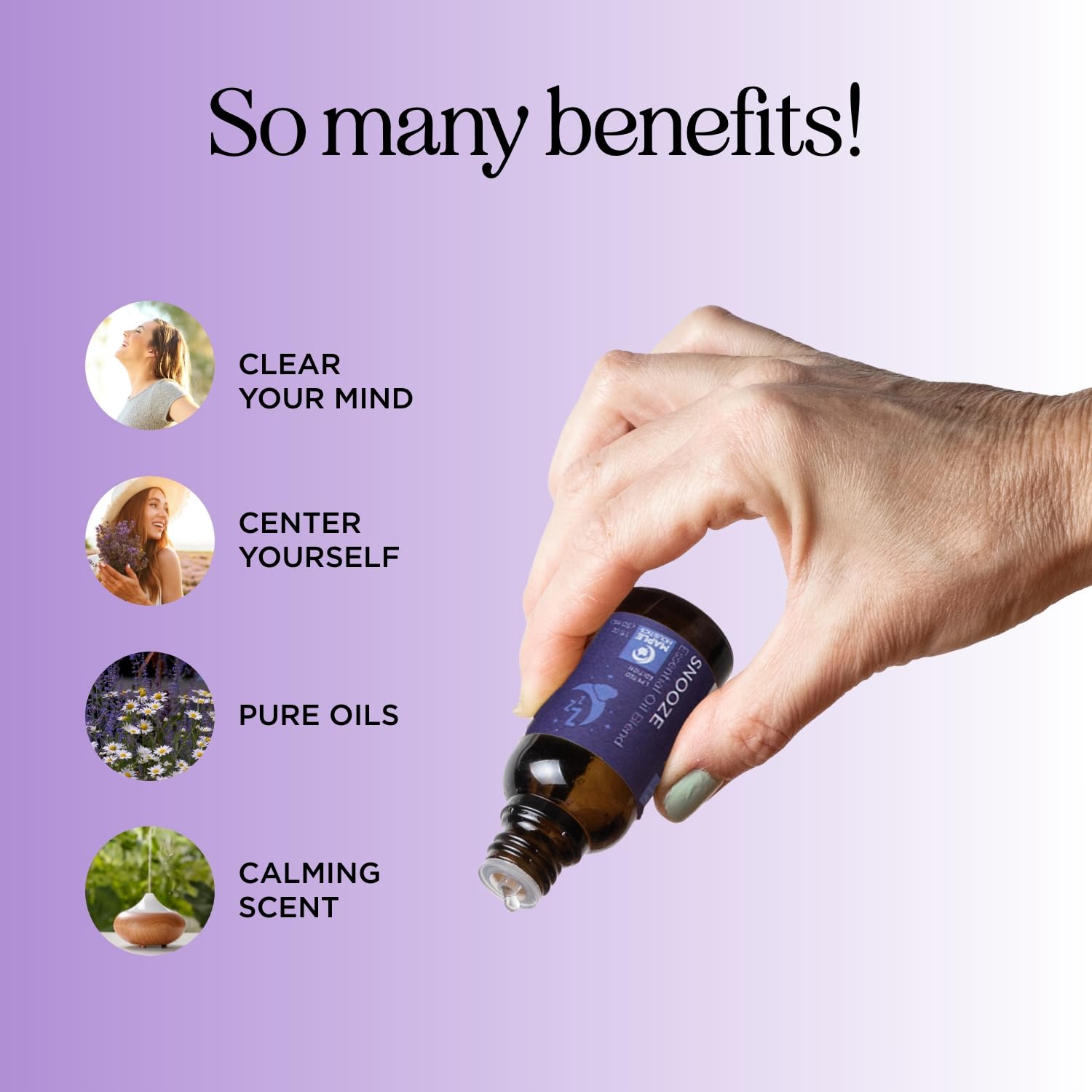 Sleep Essential Oil Blend for Diffuser - Snooze Blend Essential Oil for Sleep with Roman Chamomile Maple Holistics Au supplements
