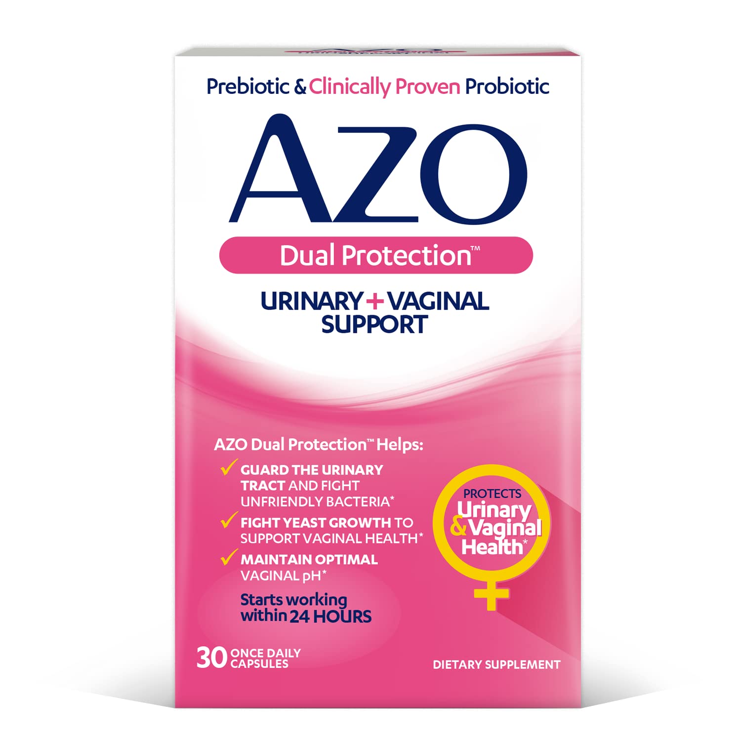 AZO Dual Protection | Urinary + Vaginal Support* | Prebiotic Plus Clinically Proven Women AZO Au supplements