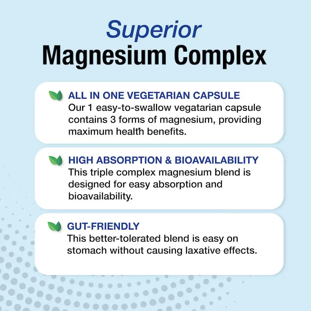 Puregen Labs Triple Magnesium Complex 300mg of Magnesium Glycinate, Malate, & Citrate [High Absorption] 120 Veg Capsules | No Harmful Additives | Non-GMO, NO Gluten and Dairy P Puregen Labs Au supplements