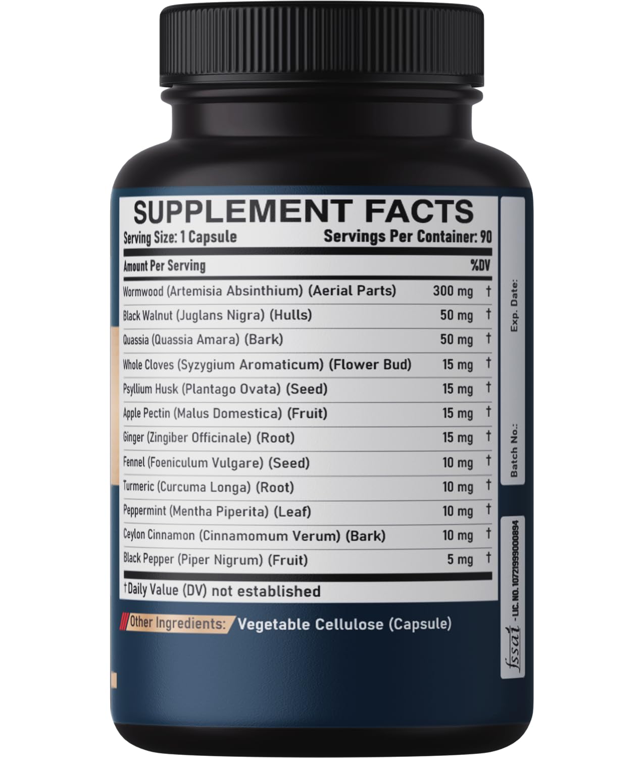 DEDICAD 12in1 Wormwood Black Walnut Clove Capsules - Immune, and Mood Support - 3 Month Supply - 90 Vegan Capsules DEDICAD Au supplements