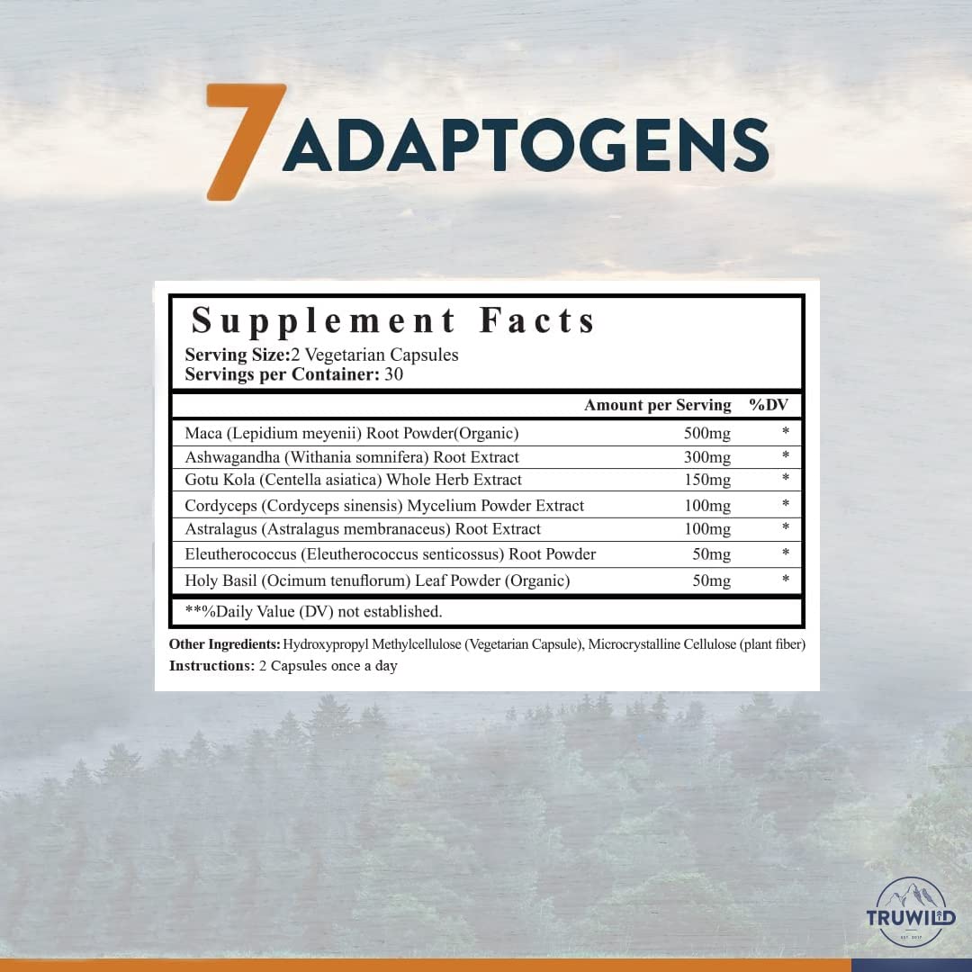 TruWild Adaptogen Blend with Cordyceps Maca Ashwagandha - Full Spectrum Mushroom TruWild Au supplements