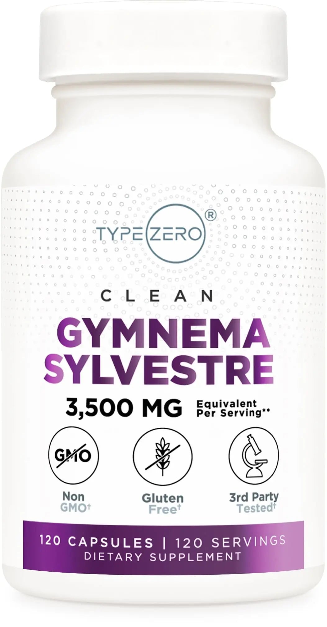 Type Zero Clean Gymnema Sylvestre 3,500mg Equivalent from 175mg of 20:1 Extract Per Serving, 120 Capsules for 120 Servings Per Bottle, Non-GMO. Gluten Free Type Zero Au supplements