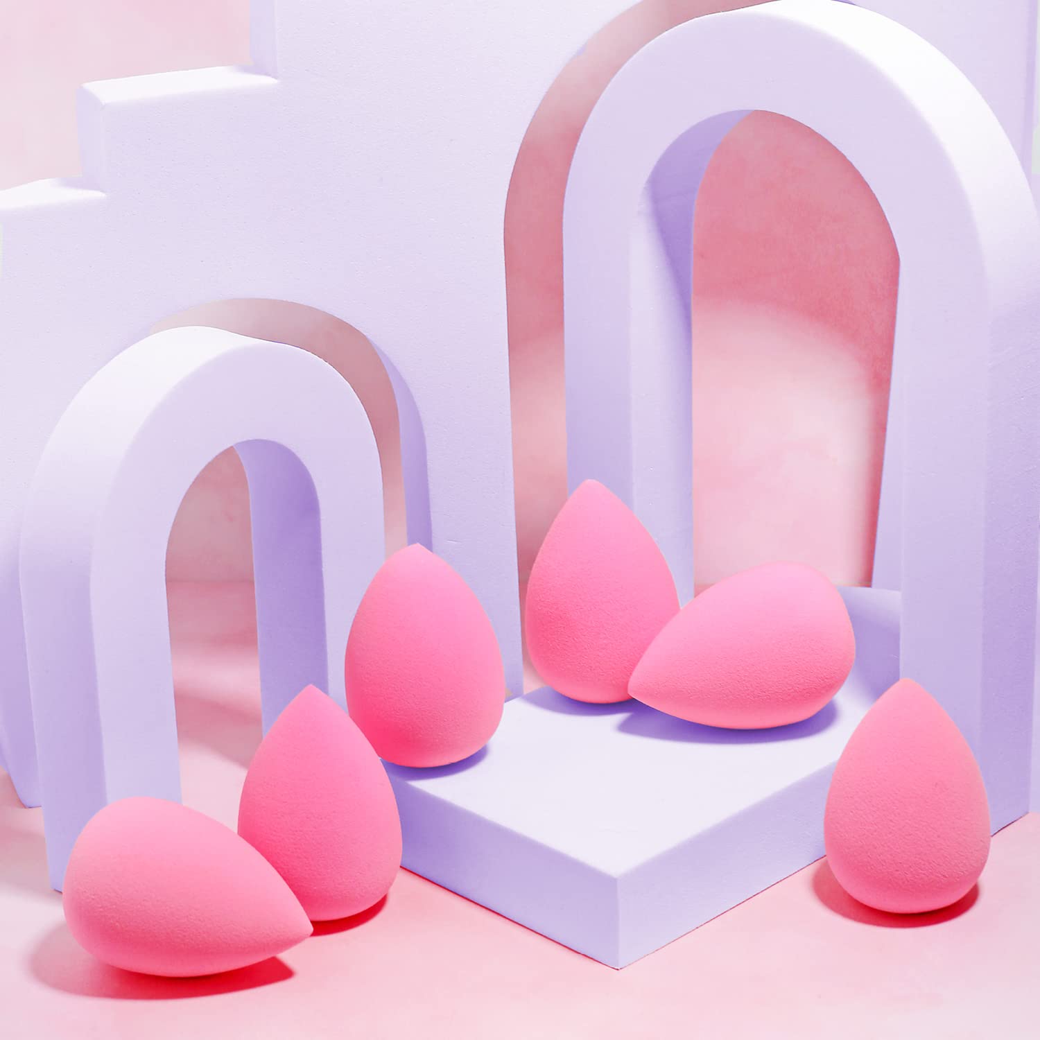 AOA Studio Collection makeup Sponge Set Latex Free and High-definition Set of 6 makeup Wonder blender For Powder Cream and Liquid, Super Soft Wonder Beauty Cosmetic AOA STUDIO Au supplements