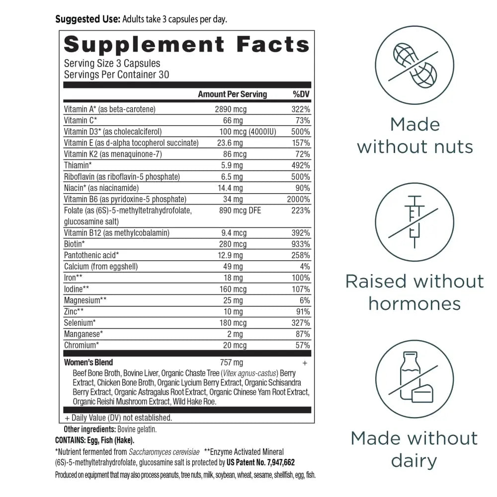 Ancient Nutrition Multivitamin for Women, Multi Women's, Methylated Vitamin D, C, B12, Zinc, Magnesium Ancient Nutrition Au supplements