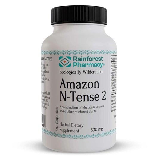 Rainforest Pharmacy N-Tense (2) Wildcrafted Amazon Rainforest Herbal Supplement to Support Cellular Health 500mg | 120 Vegetable Capsules with Mullaca, Anamu, Cat’s Claw, Suma Rainforest PharmacyAu supplements