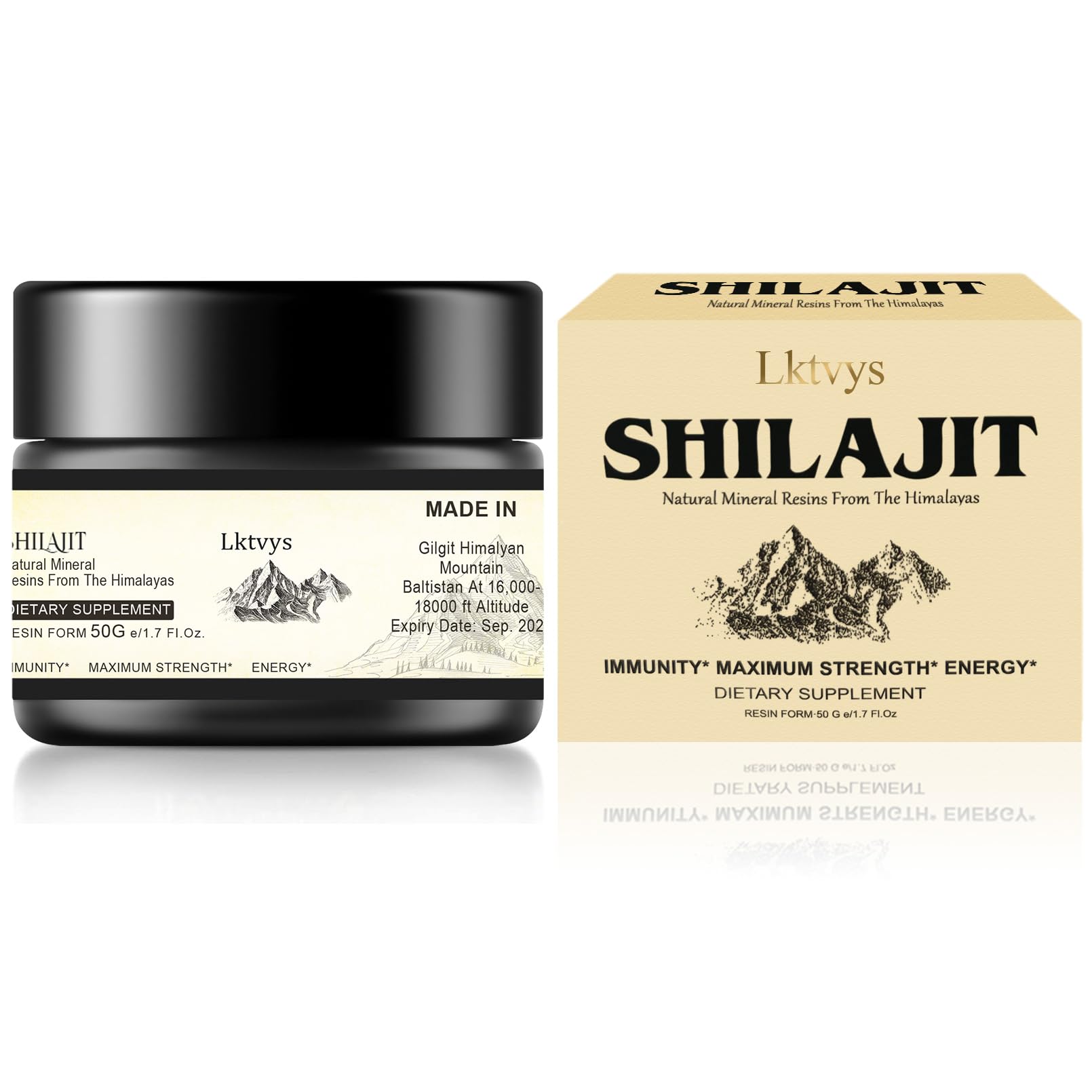 Shilajit Pure Himalayan Organic - Pure Original Shilajit, 50g(Large Volume), Enriched Lktvys Au supplements