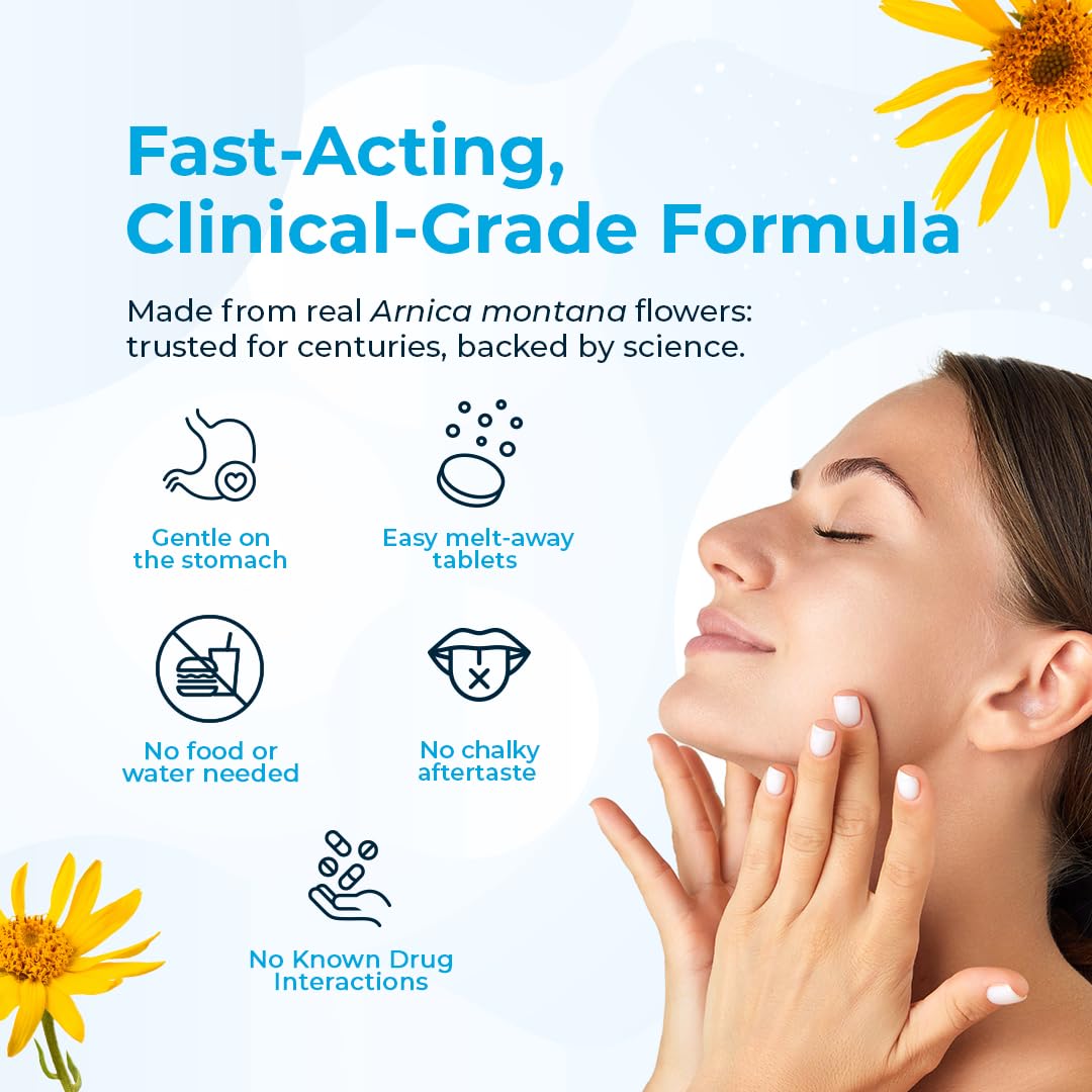 VitaMedica Arnica Montana 200C Rapid Dissolve Tablets for Natural Pain, Bruising, and Swelling Support - High Potency Homeopathic Medicine for Injury and Surgery Recovery - 150 Ct - 50 Servings VitaMedica Au supplements