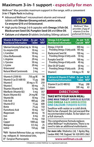 Vitabiotics Wellman Max - 84 Tablets/Capsules Vitabiotics Au supplements