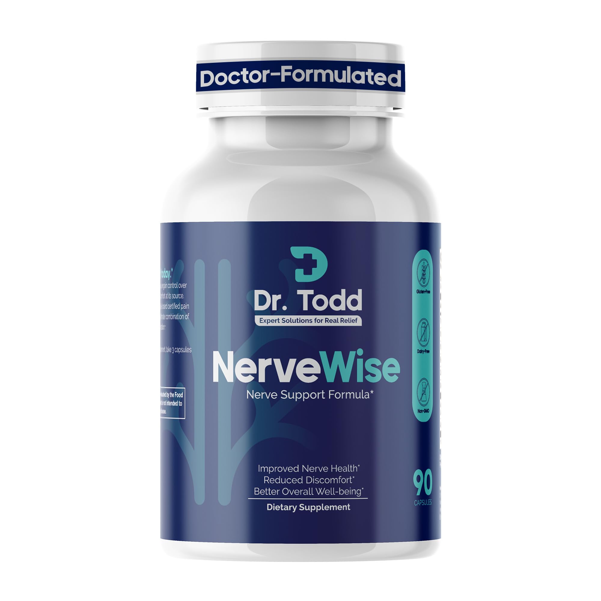 Dr. Todd NerveWise Nerve Support Supplement for Foot, Hand & Leg Comfort – Daily Formula for Healthy Nerve Function, Helps Support Nerve Balance, Body Comfort & Overall Nerve Wellness – 30 Day Supply Dr. Todd Au supplements