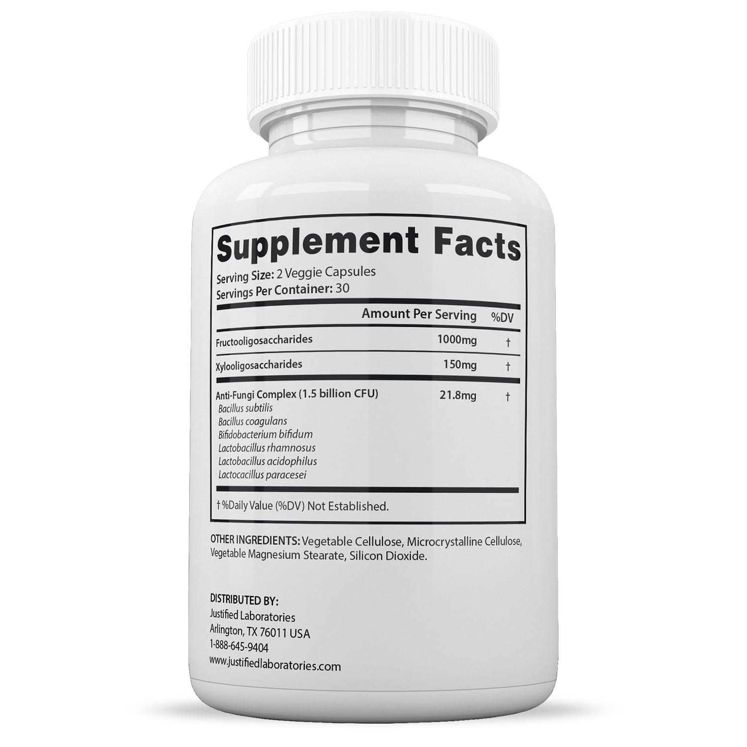 Justified Laboratories (2 Pack) Fungus Clear 1.5 Billion CFU Probiotic Pills 120 Capsules Justified Laboratories Au supplements
