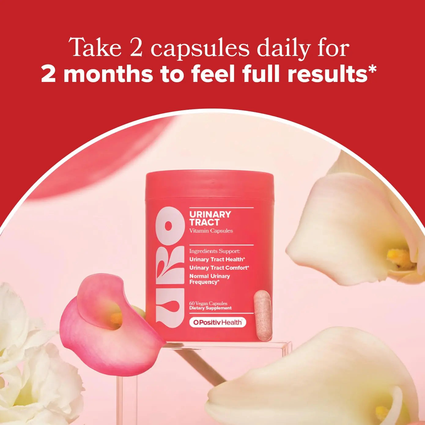 O Positiv URO Urinary Tract Health Supplement for Women, 60 Count (Pack of 1) - Urinary Support Vitamins with Pacran Complete Cranberry Extract, D-Mannose, & Vitamin C - Vegan & Gluten-Free O Positiv Au supplements