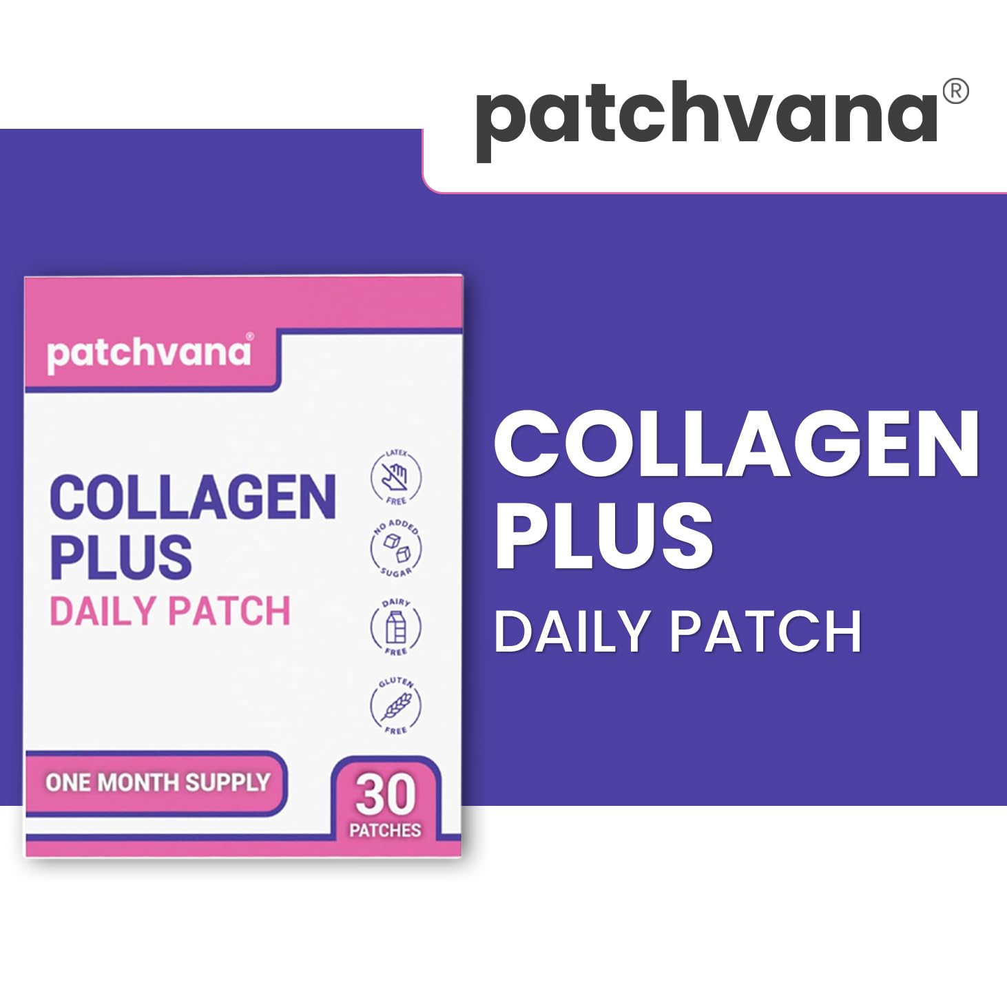 Patchvana Collagen Plus Patch for Women & Men, 1 Month Supply, 30 Patches Patchvana Au supplements