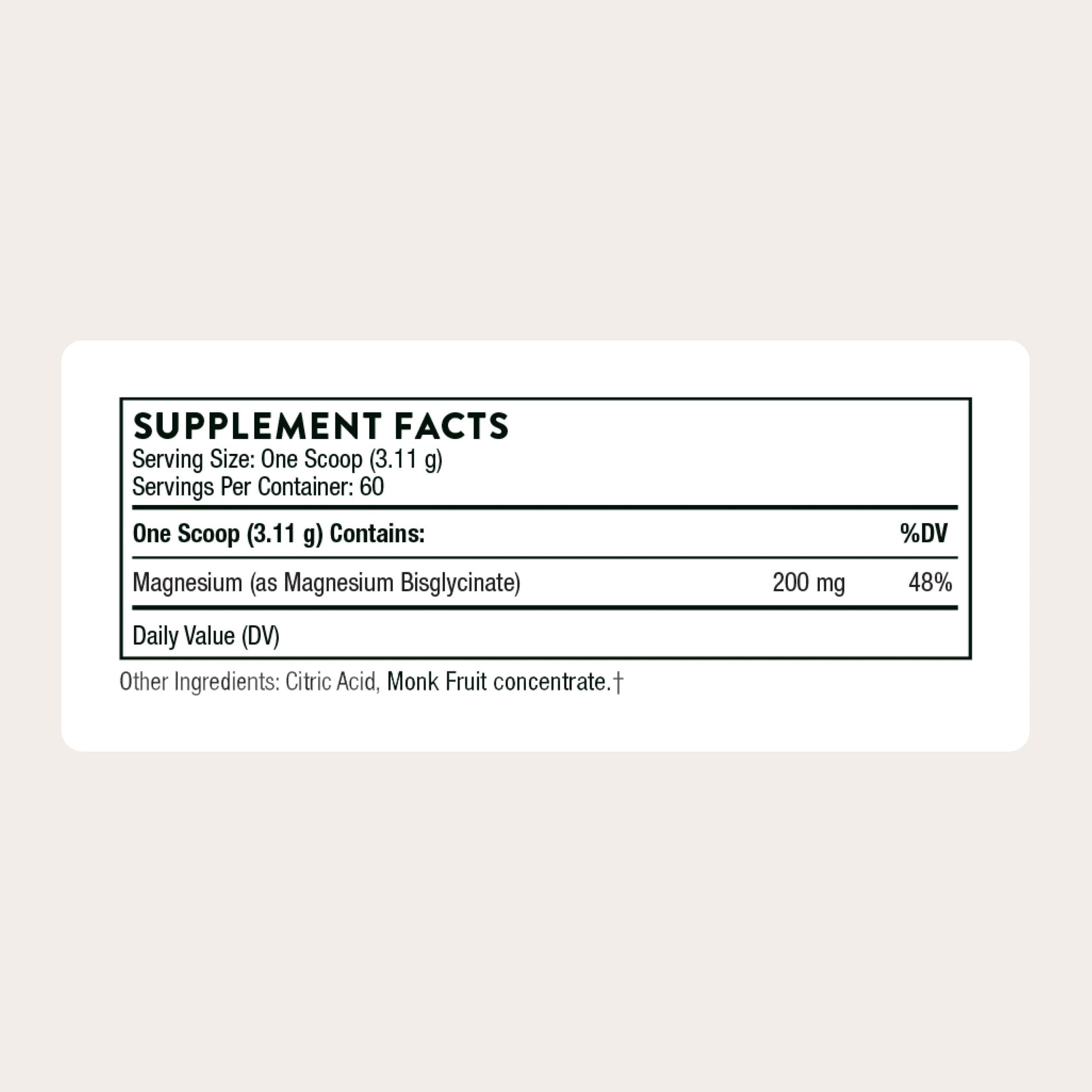 THORNE - Magnesium Bisglycinate - Powdered Magnesium Formula - Supports Restful Sleep, Muscle Relaxation, Heart Health & Metabolism* - NSF Certified for Sport - Gluten, Dairy & Soy-Free - 60 Servings THORNE Au supplements