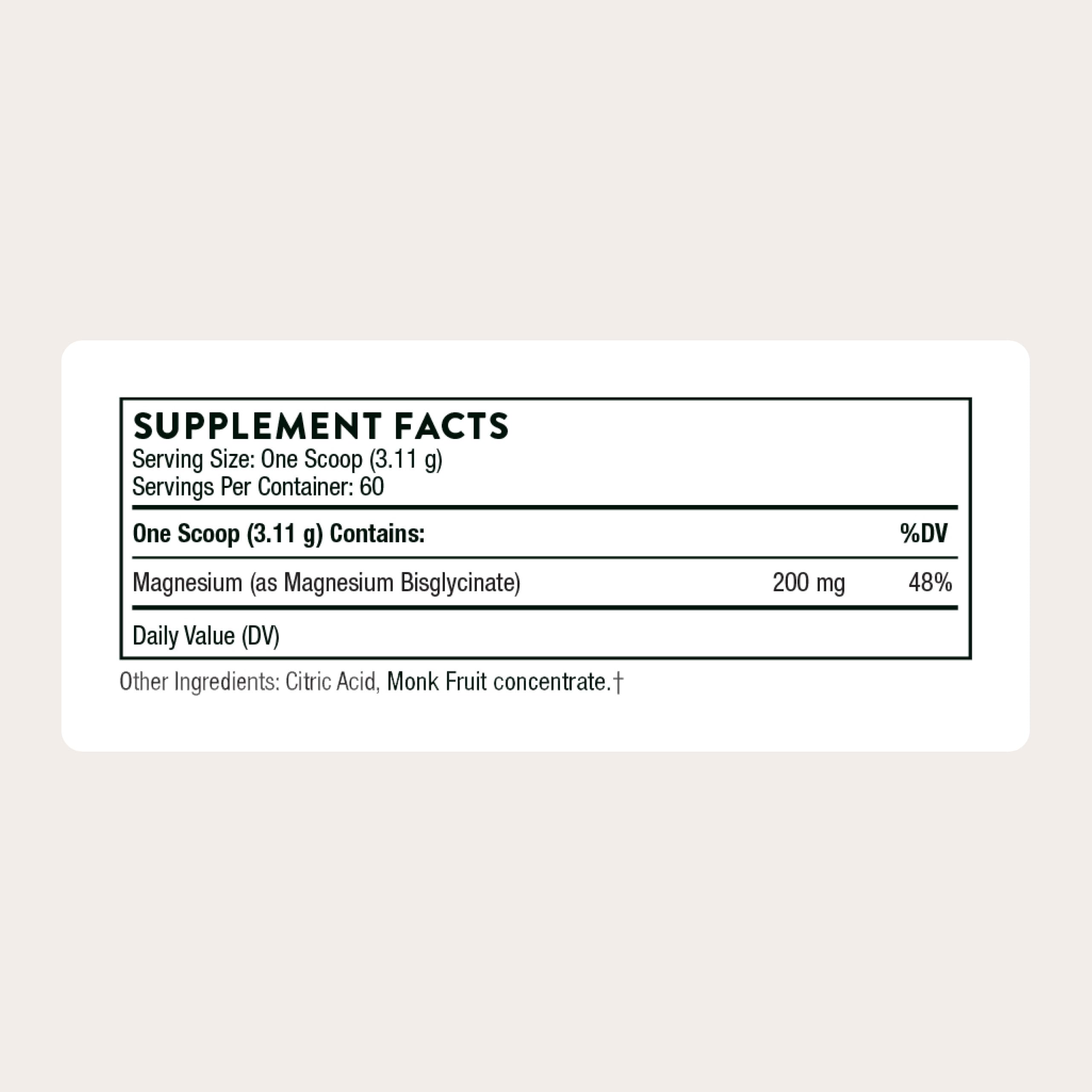 THORNE - Magnesium Bisglycinate - Powdered Magnesium Formula - Supports Restful Sleep, Muscle Relaxation, Heart Health & Metabolism* - NSF Certified for Sport - Gluten, Dairy & Soy-Free - 60 Servings THORNE Au supplements