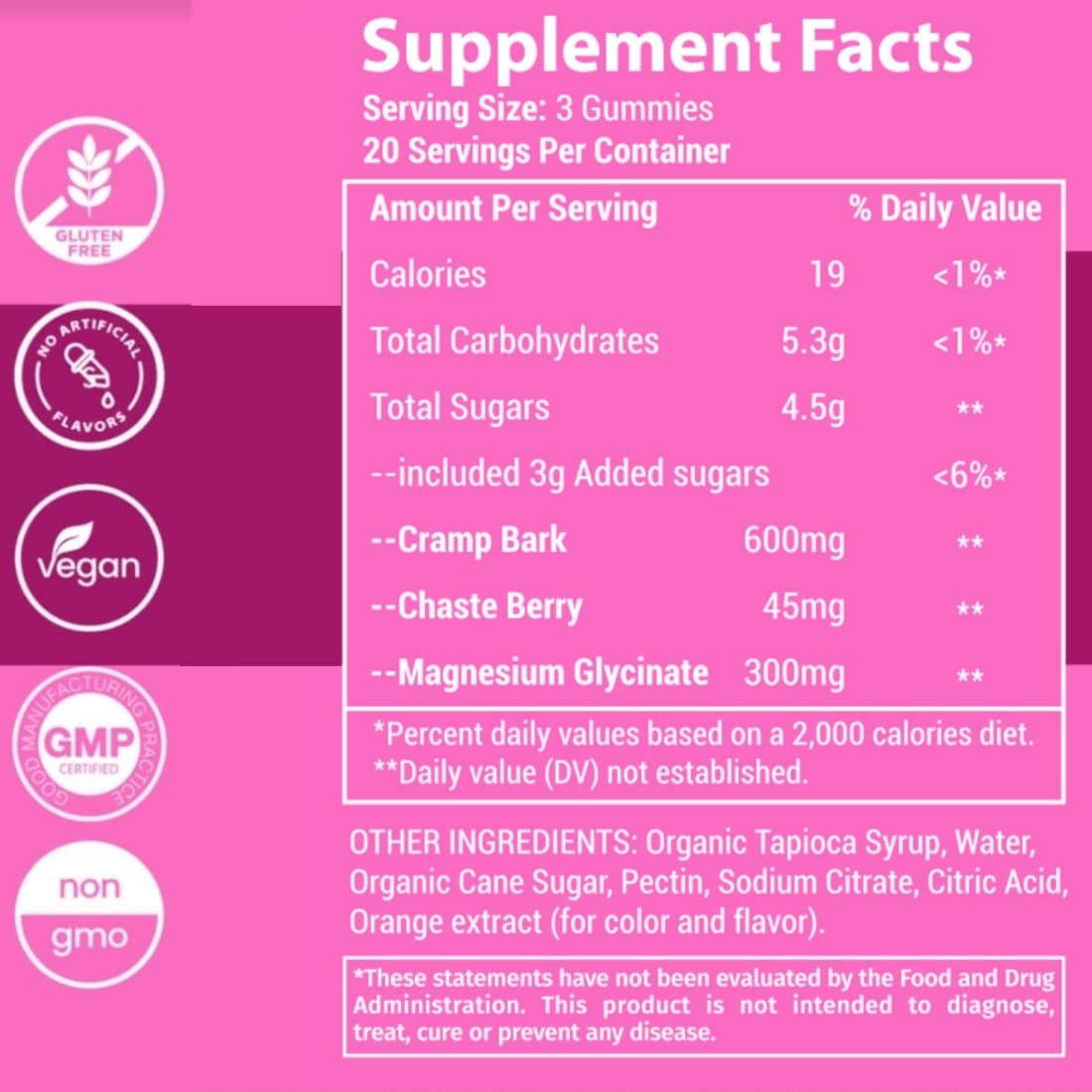 Menstrual Cramp Period Gummies True Roots | PMS Support Supplement for Women | Healthy Flow | Flo PMS Menstrual Cycle Relief, Cramping and Bloating | Vegan & Natural Flavors | 60 Count True Roots Au supplements