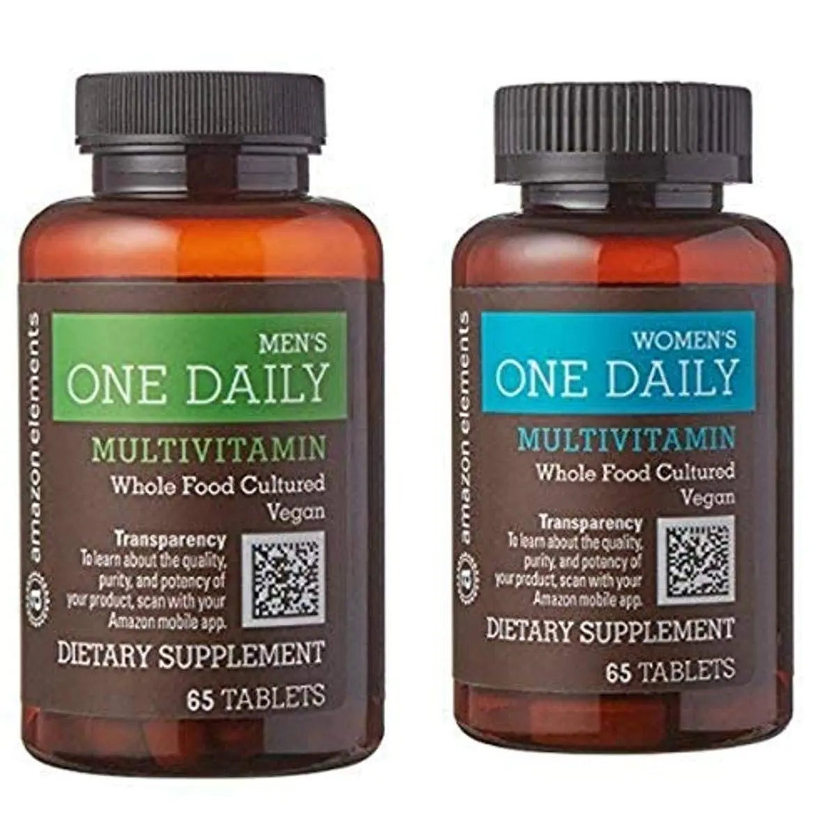 Amazon Elements Men's and Women's One Daily Multivitamins, Vegan, 65 Tablets, 2 month supply Amazon Elements Au supplements