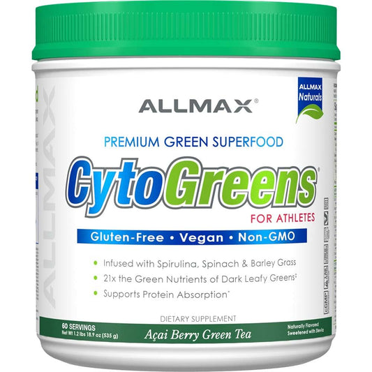ALLMAX Naturals CytoGreens Super Greens Powder, Premium Green Superfood with Greens, Superfoods, Daily Greens Supplement, Acai Berry Green Tea, 60 Servings ALLMAXAu supplements