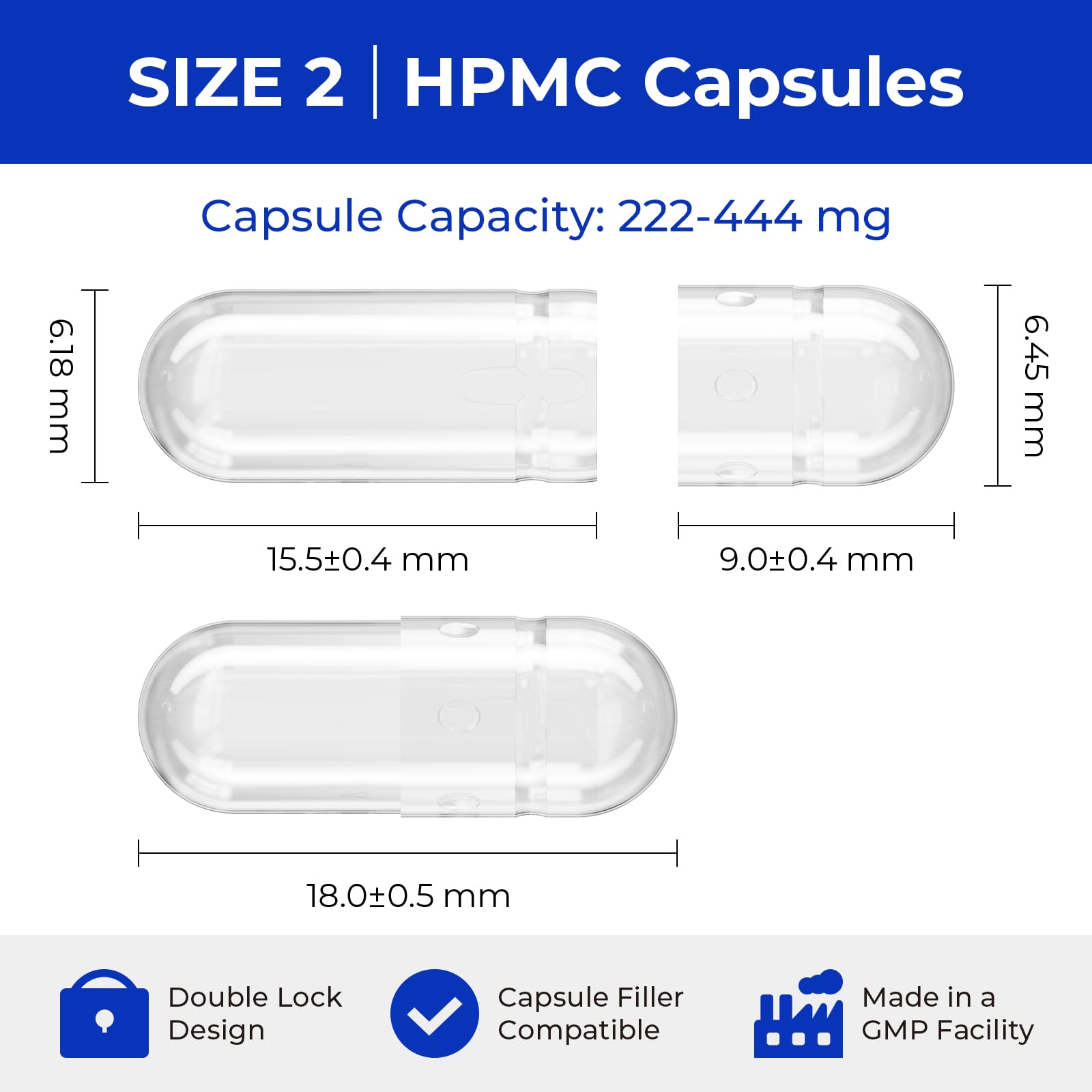 ATLEMISME Empty Vegan Capsules Size 2 - Empty (100 Count) DIY Filling - Veggie Capsules with 2 Micro Lab Spoons for Filling ATLEMISME Au supplements