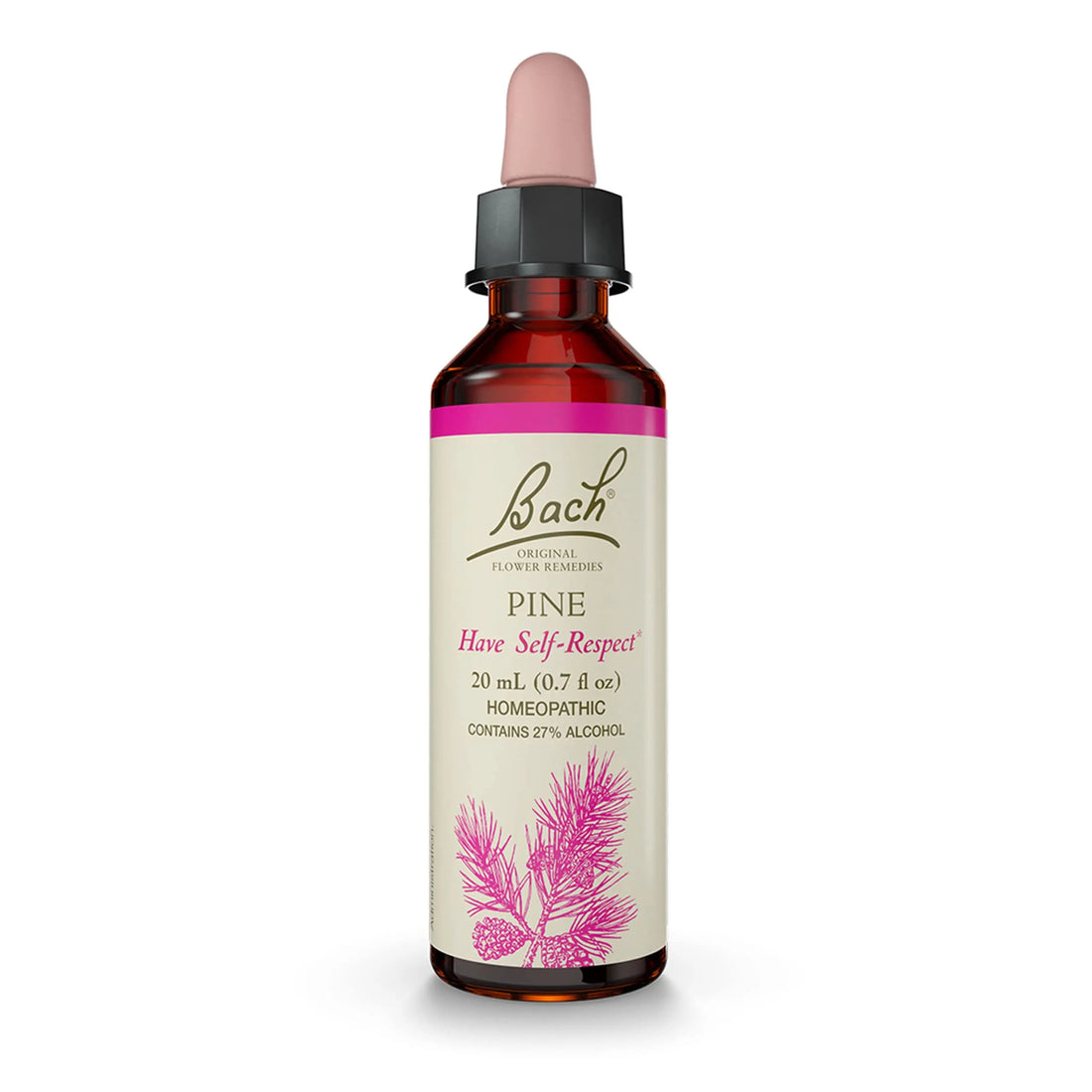 Bach Original Flower Remedies, Pine for Self Respect, Natural Homeopathic Flower Essence Bach uk supplements