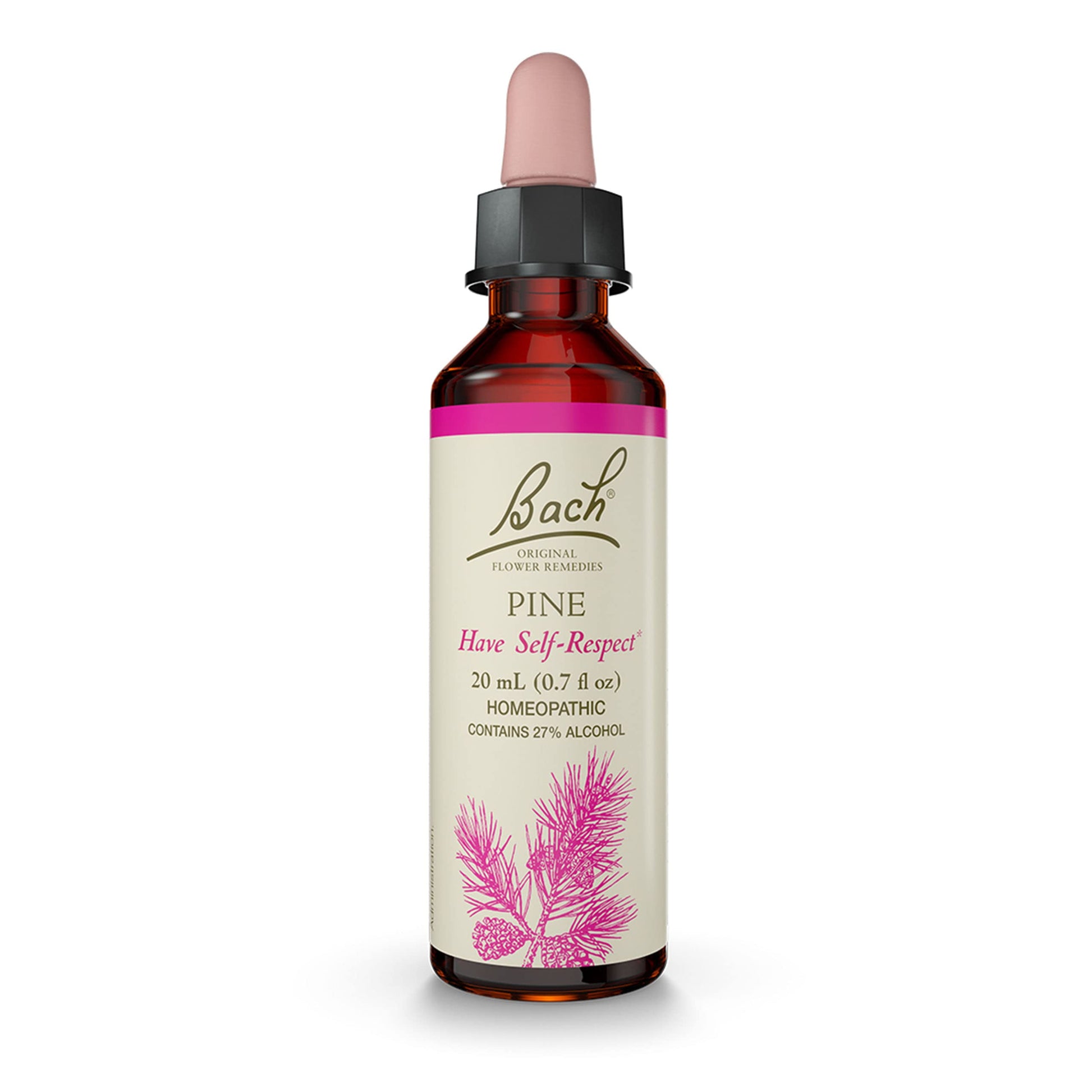 Bach Original Flower Remedies, Pine for Self Respect, Natural Homeopathic Flower Essence Bach Au supplements