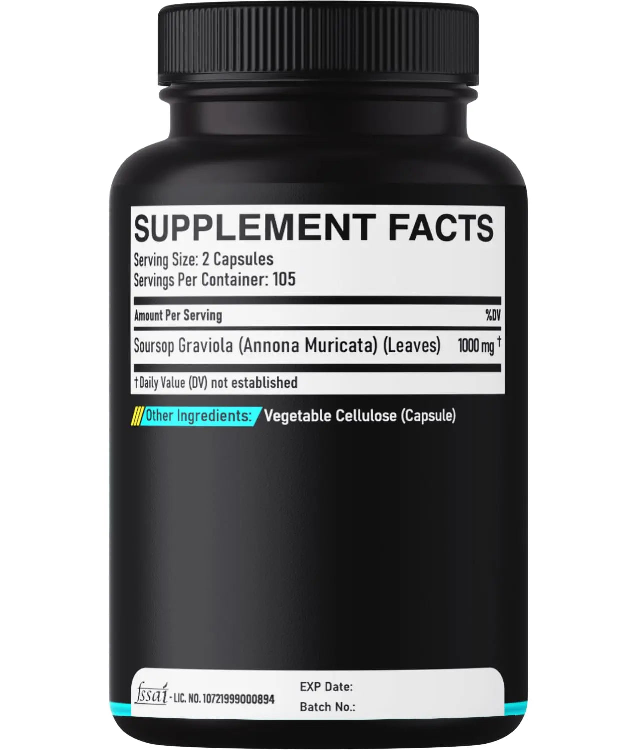 Soursop Graviola Leaves Capsules - Soursop Fruit Advanced - 210 Counts for 105 Servings DEDICAD Au supplements