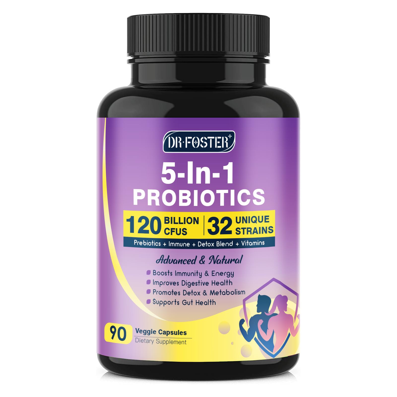 Probiotics for Women & Men Digestive Health，120 Billion CFUs, Prebiotics and Probiotics DRFOSTER Au supplements