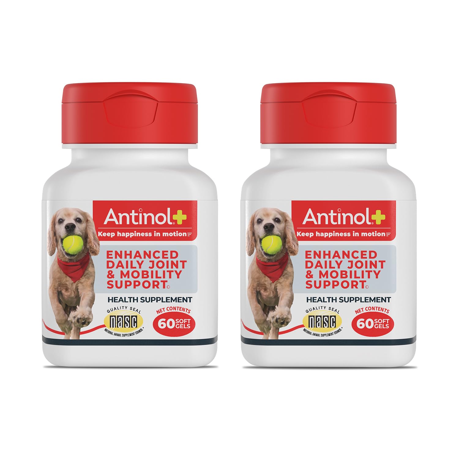 Antinol Plus, Mobility, Hip, and Joint Supplement for Dogs, Green-Lipped Mussels and Krill Oil - Dog Joint Supplement, Better and Faster Than Glucosamine and Chondroitin, 120 Soft Gels Antinol Au supplements