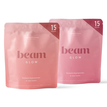 Beam Glow, Hormone Balance for Women, Strawberry Kiwi and Raspberry Bundle, Thyroid Support for Women, Natural Hormone Support Powder with Selenium and Bromelain, PMS Relief, Energy, Hair, Skin Health Beam Au supplements
