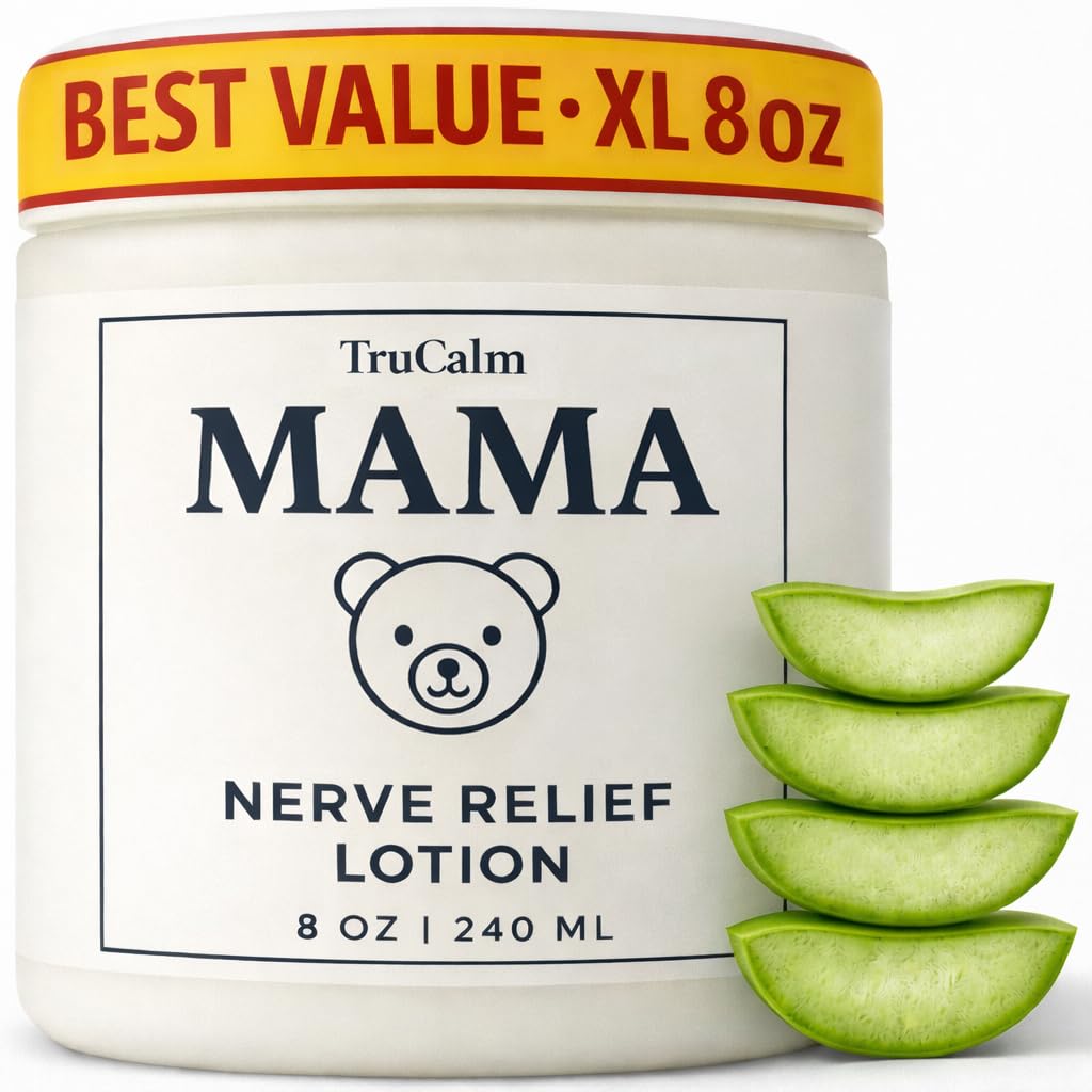 Mama Lotion – Neuropathy Nerve Relief Cream with Magnesium Chloride - Maximum Strength Comfort for Feet, Hands, Legs, Toes - Fast-Absorbing and Non-Greasy Formula for Food and Leg Comfort - 8 Oz TruCalm Mama Au supplements