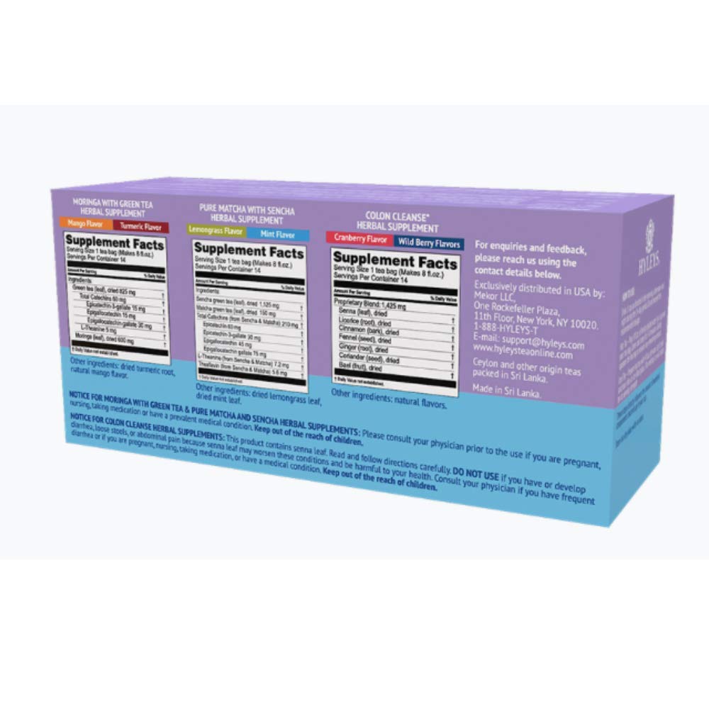 12 Pack of Hyleys Wellness 14 Days Cleanse Kit - 42 Tea Bags (100% Natural, Sugar Free HYLEYS Au supplements