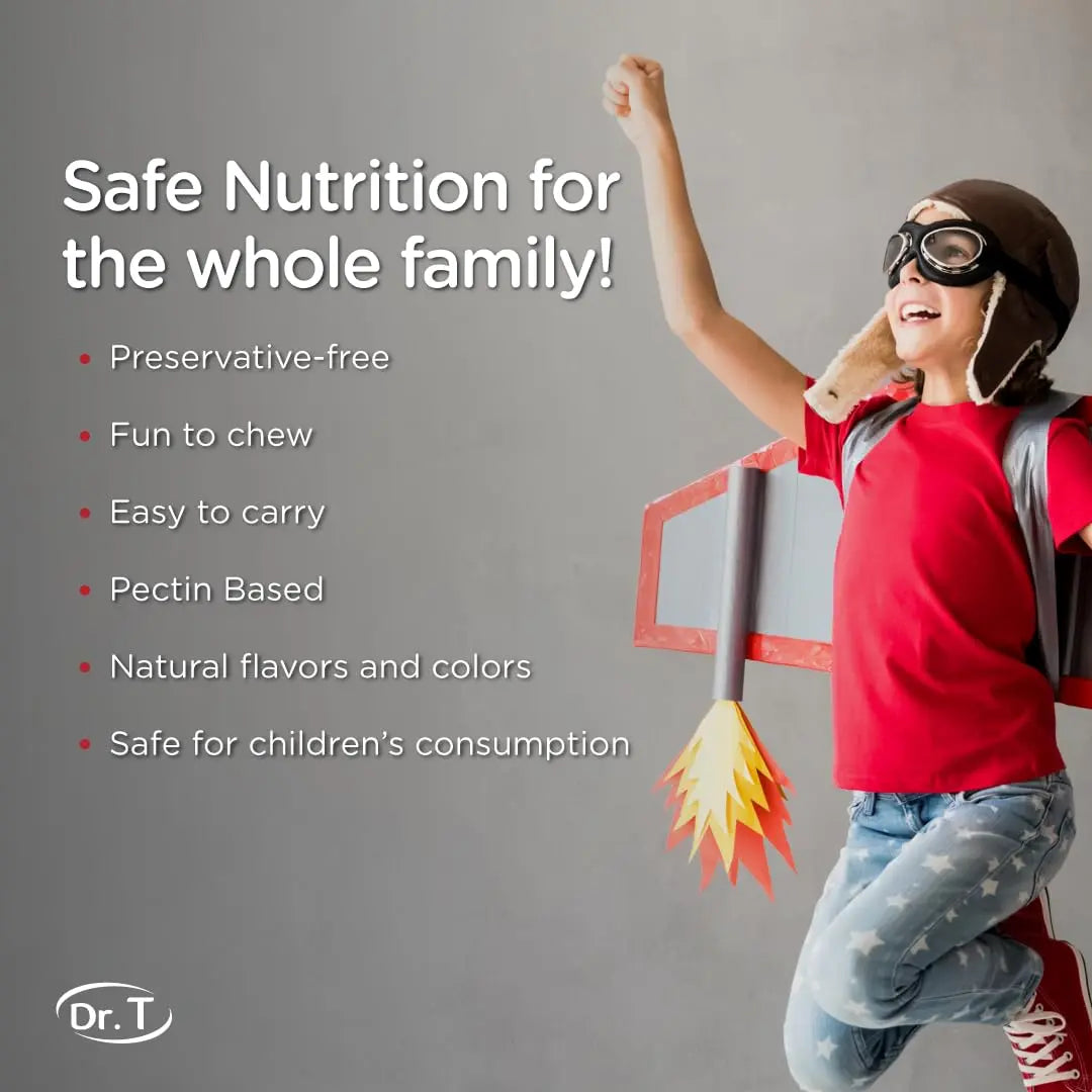 Dr. T Kids Multivitamin Gummies – Daily Vitamins for Kids Ages 2+, with A, C, D, E, B & Folic Acid – Supports Bone Strength, Immunity & Overall Health Dr. T Au supplements