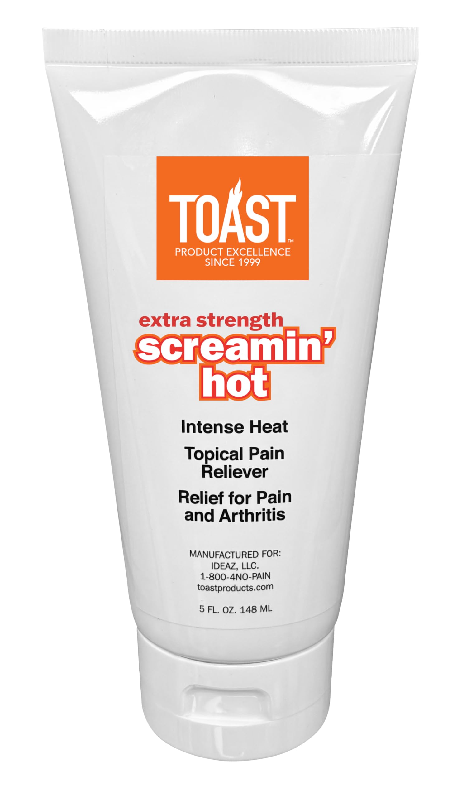 Toast Extra Strength Screamin Hot Intense Heat Topical Pain Relief Cream for Muscles and Joints - 5 Ounces Toast Au supplements