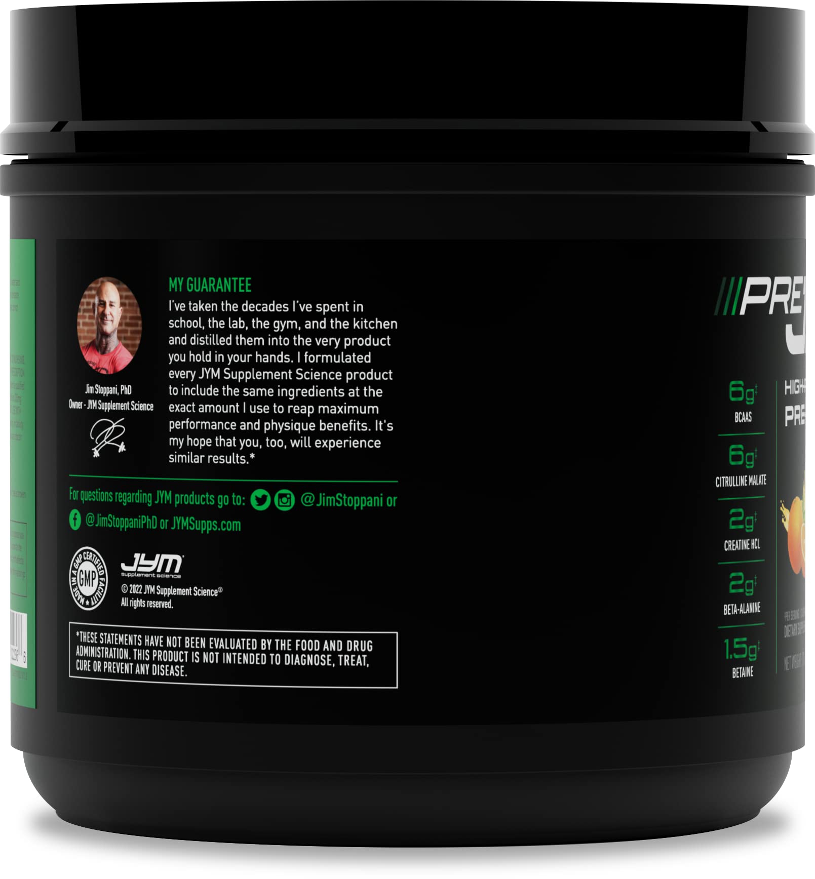PRE JYM 20 Servings - Tangerine JYM Supplement Science Au supplements