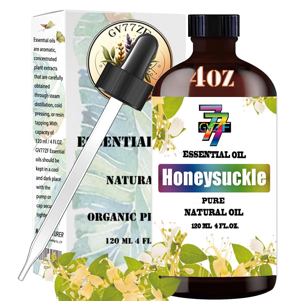 Honeysuckle Essential Oil 4 Fl Oz 120Ml - Honeysuckle Oil for Diffuser,Cleaning,Massage,Yoga GV77ZF Au supplements