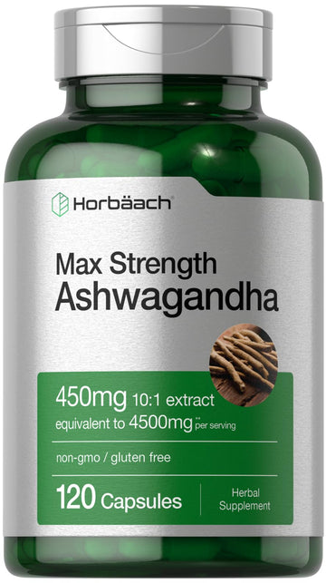 Horbäach Ashwagandha Supplement | Max Strength | 120 Capsules | Non-GMO, Gluten Free Horbäach Au supplements
