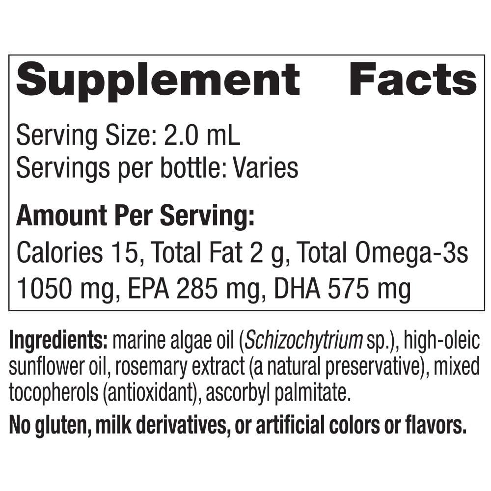 Nordic Naturals Baby’s DHA Vegetarian, Unflavored - 1050 mg Plant-Based Omega-3-1 oz - Supports Brain & Vision Development in Babies - Non-GMO, Vegan - 15 Servings Nordic Naturals Au supplements