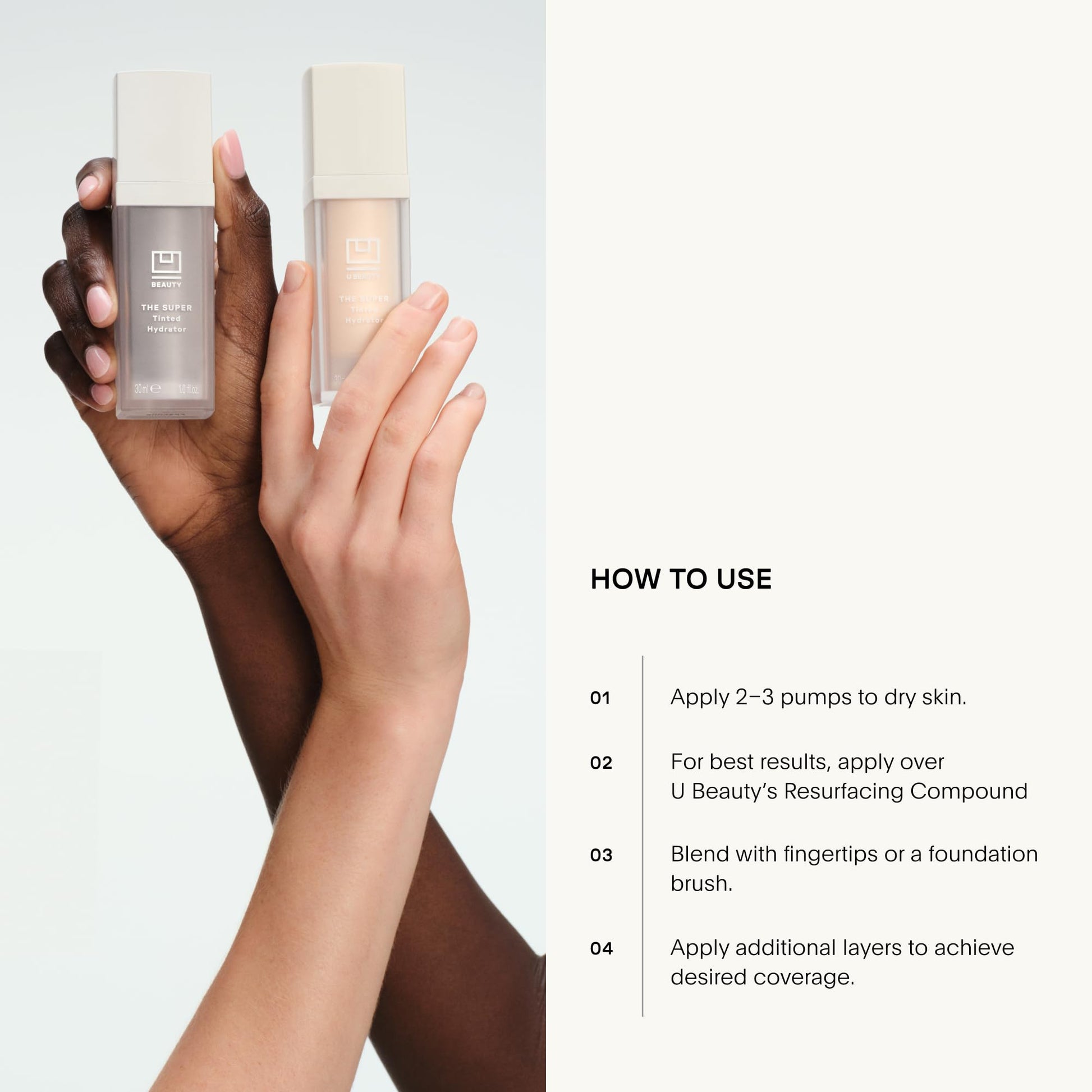 U Beauty The Super Tinted Hydrator Hyaluronic Acid Moisturizing Cream - Mega-Dose Skin Hydrator for Supple, Smooth, and Softer-Looking Skin For Up To 48 Hours - Shade 1-1.0 oz U Beauty Au supplements