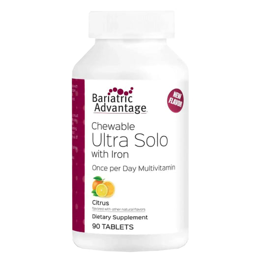 Bariatric Advantage Chewable Ultra Solo with Iron - Once-Per-Day Daily Multivitamin - for Bariatric Surgery Patients - Thiamin, Vitamin A & More Bariatric AdvantageAU supplements