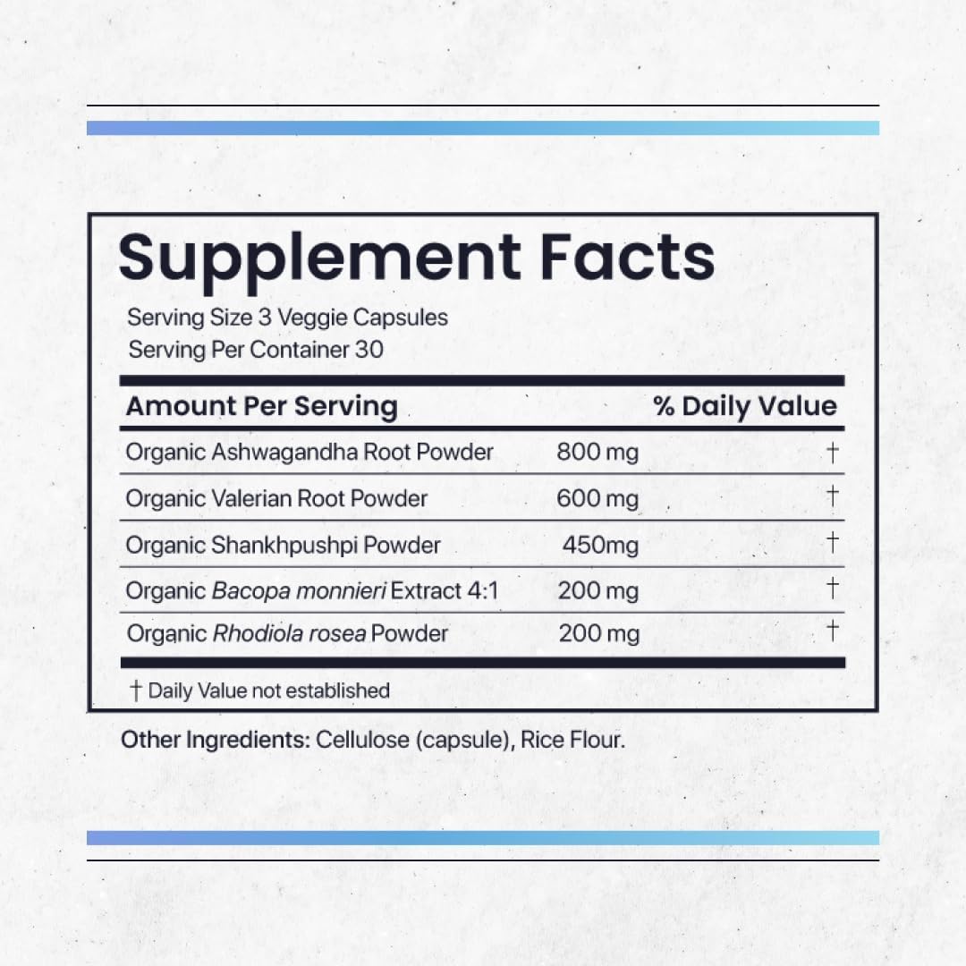 Nature's Pure Blend Ashwagandha Supplements – Organic Ashwagandha Root & Extract for Women and Men – Stress Relief, Sleep, and Mood Support – Athletic Performance & Focus Support – 60 Vegan Capsules Nature's Pure Blend Au supplements