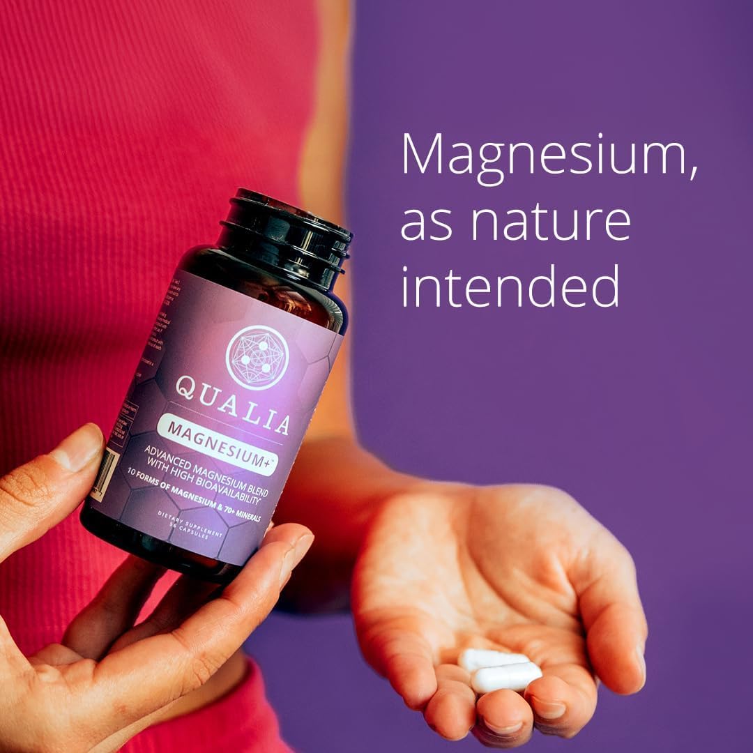 Qualia Magnesium Supplement | 10 Bioavailable Forms, Including Magnesium Glycinate, with 70+ Supporting Minerals, +7 Amino Acids | Doctor-Formulated to Support Sleep, Stress Relief, Heart, Relaxation QUALIA LIFE SCIENCES Au supplements