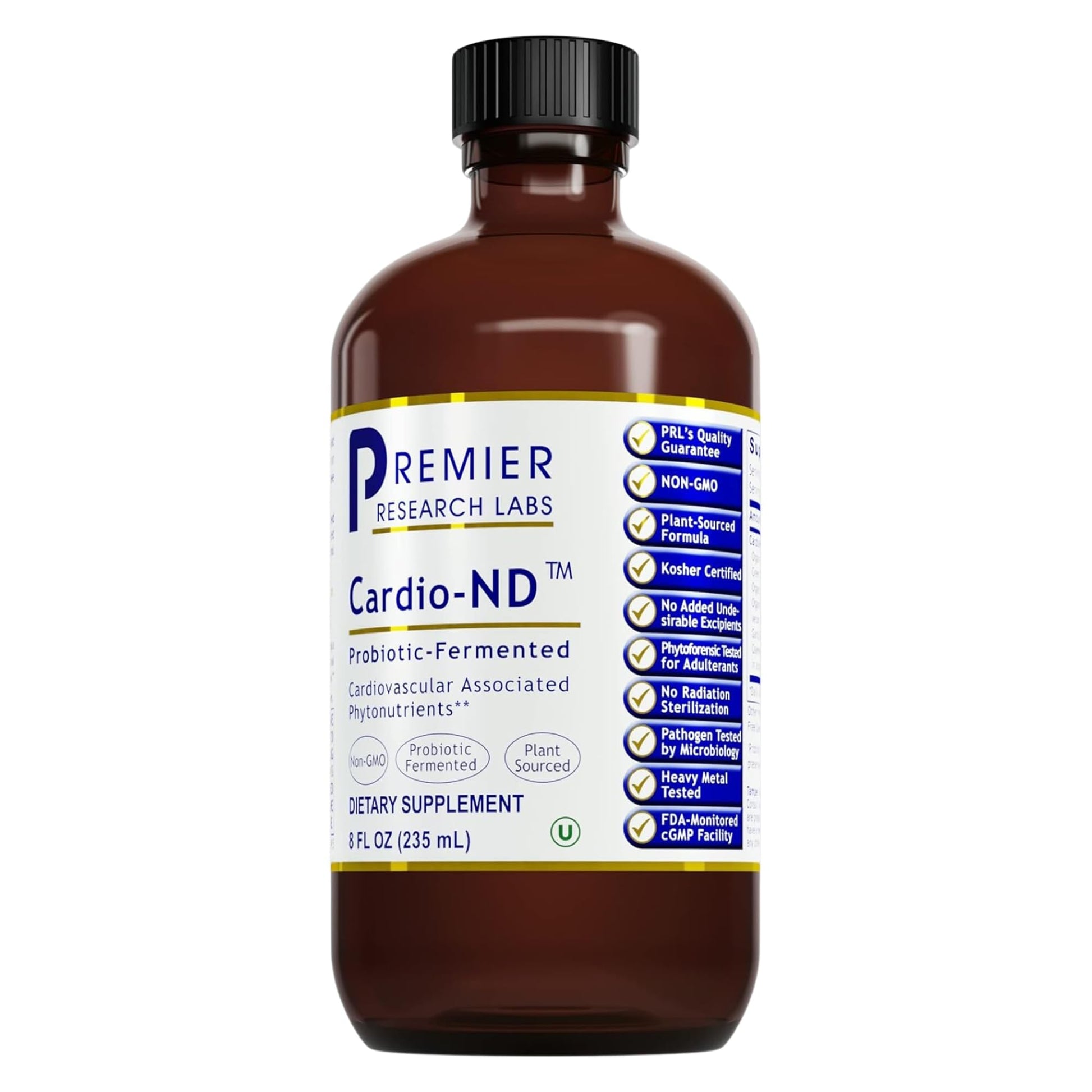 Premier Research Labs Fermented Cardio-ND - Cardio Heart Health, Cardio Support Liquid Fermented in Probiotics for Women, Men, Adults, Supports Heart Health with Hawthorne Berry - 8 fl oz Bottle Premier Research Labs Au supplements