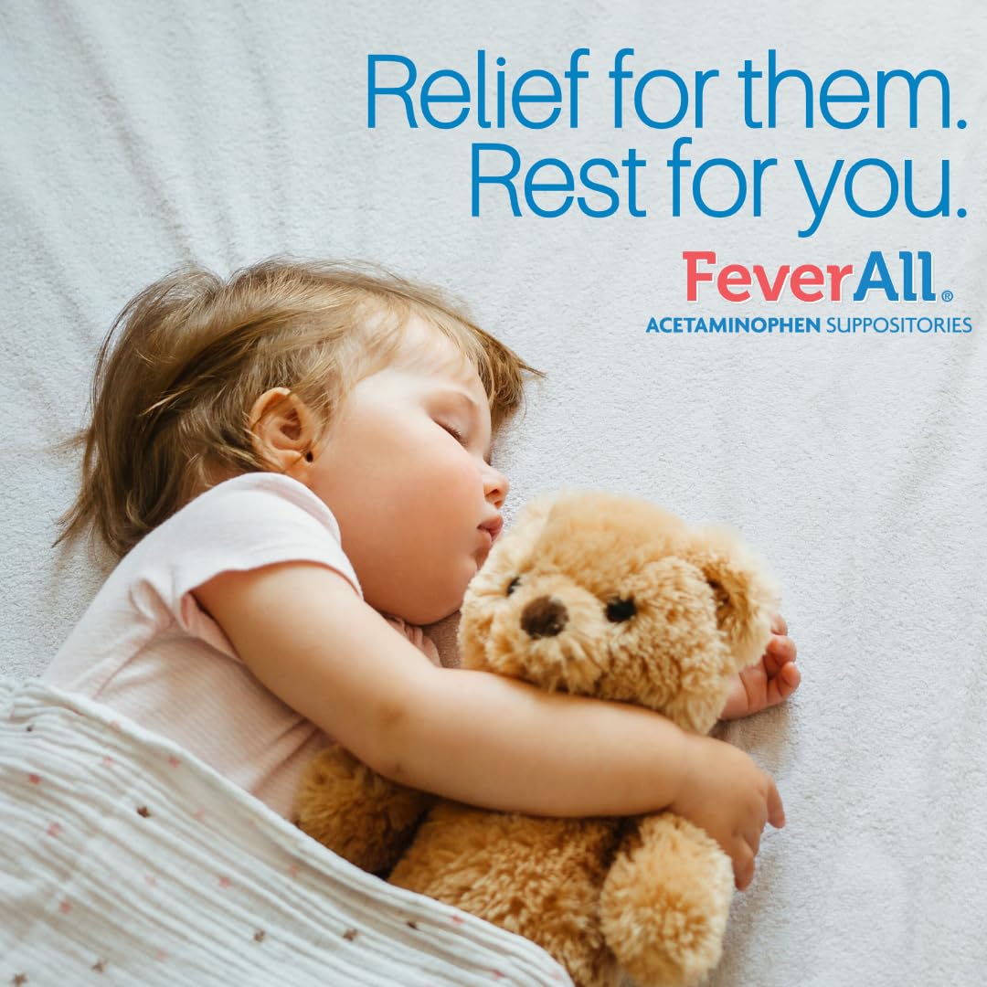 Feverall Infant Acetaminophen Suppositories 6 Rectal Suppositories 80mg Each Pain Reliever/Fever Reducer. Paraben Free, No Artificial Colors or Other preservatives. Ages 6-36 Months (Pack of 2) Feverall Au supplements