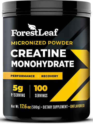 ForestLeaf Micronized Creatine Monohydrate Powder - Maximize Muscle Growth & Strength - Unflavored Creatine for Women and Men - 5G Per Serving - 100 Servings ForestLeaf Au supplements